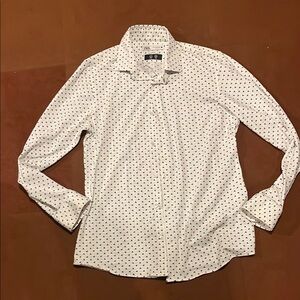 Zara White and Black Patterned Casual Shirt